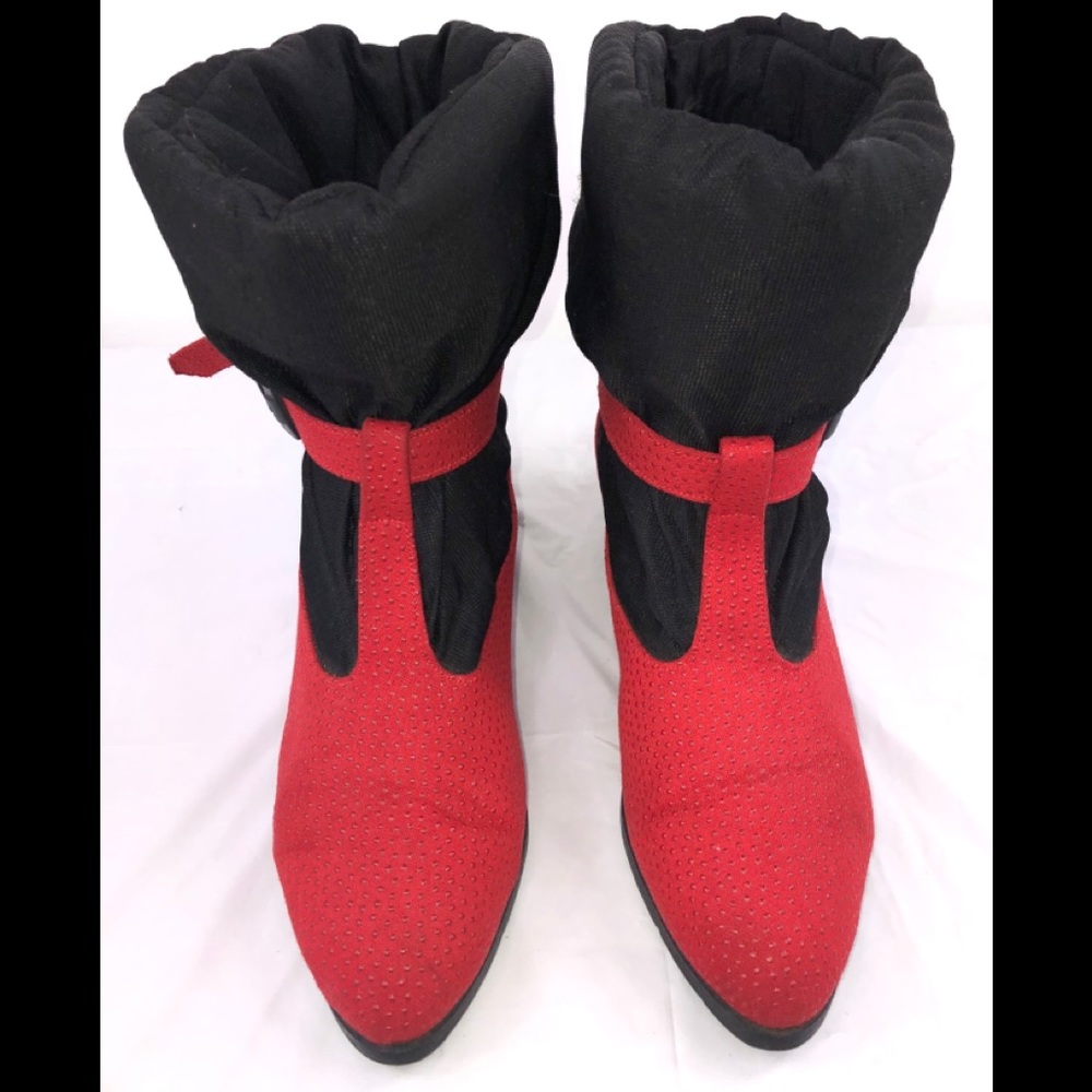 SLEEKERS RED & BLACK WOMEN’S ANKLE BOOTS Sz 10